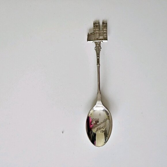 Vintage 1960s Souvenir Collectible Spoons Lot Of Six Westminster Abbey Countries - Picture 13 of 16